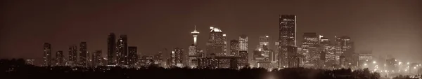 Centrum Panorama Calgary Noci Albertě Kanada — Stock fotografie