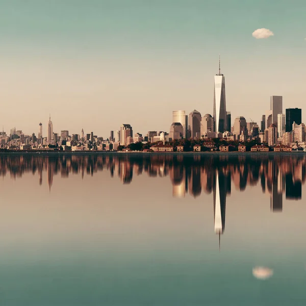 Manhattan Skyline Centre Ville Avec Des Gratte Ciel Urbains Sur — Photo