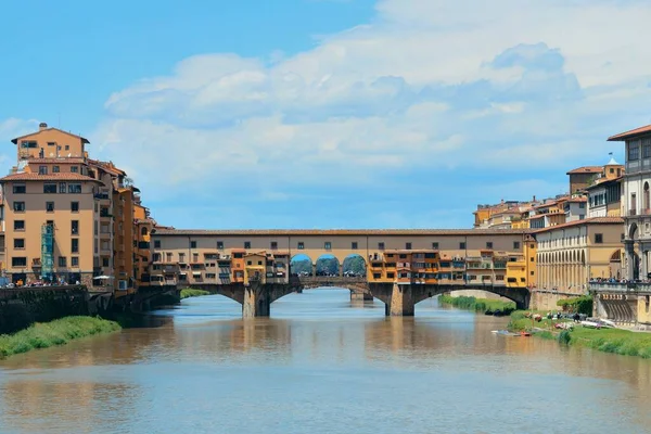 Ponte Vecchio Rivier Arno Florence Italië — Stockfoto