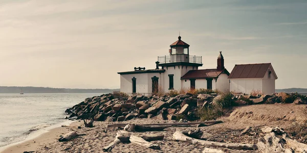 ワシントン州シアトルのウェストポイント灯台 — ストック写真