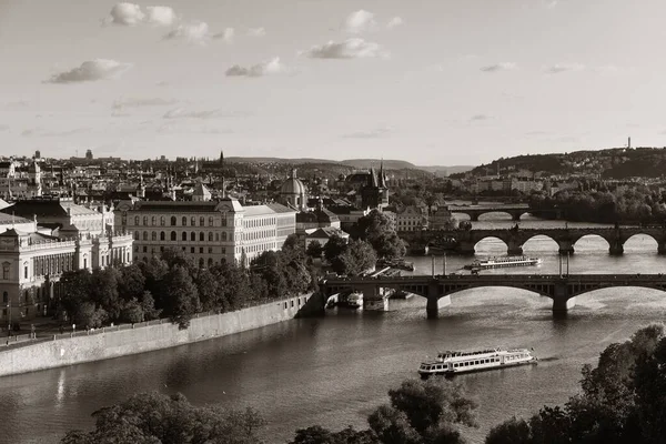 Skyline Praga Puente Sobre Río República Checa — Foto de Stock