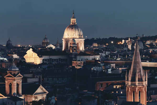 Rom Takutsikt Med Antik Arkitektur Italien Natten — Stockfoto