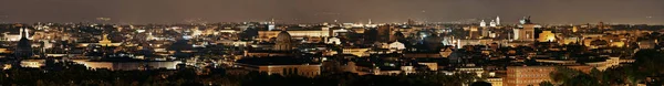 Rome Rooftop Panorama View Skyline Ancient Architecture Italy Night — Stock Photo, Image