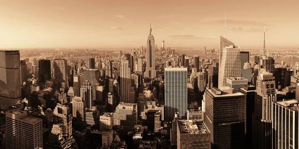 New York City Skyskrapor Tak Urban Utsikt — Stockfoto