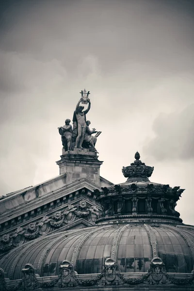 Paris Opera Çatı Şehir Ünlü Turizm Cazibe Simgesel Yapı Olarak — Stok fotoğraf