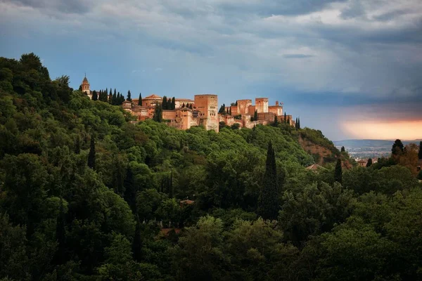 Granada Alhambra Vista Panorámica Montaña España —  Fotos de Stock