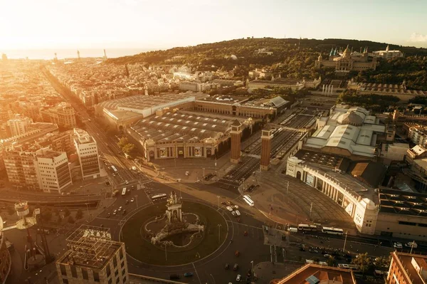 Вид Воздуха Площадь Plaza Espana Барселоне Испания — стоковое фото