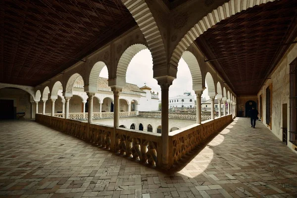 Patio Casa Pilatos Con Bonitos Motivos Decoración Sevilla España — Foto de Stock