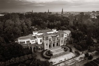 İspanya 'da Seville Park Mara Luisa hava manzarası. 