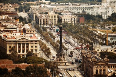 Barcelona İspanya Christopher Columbus anıt ile