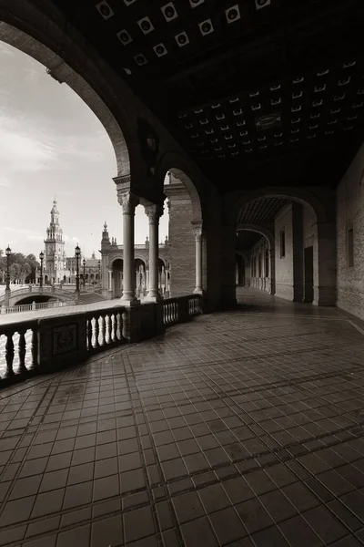 Plaza Espana Eller Spanien Square Närbild Sevilla Spanien — Stockfoto