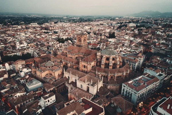 Flygfoto Från Katedralen Granada Spanien — Stockfoto