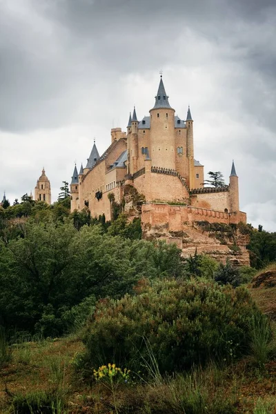 Альказар Сеговийский Знаменитая Достопримечательность Испании — стоковое фото