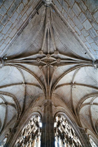 Oude Architectuur Van Kathedraal Van Segovia Interieur Uitzicht Spanje — Stockfoto