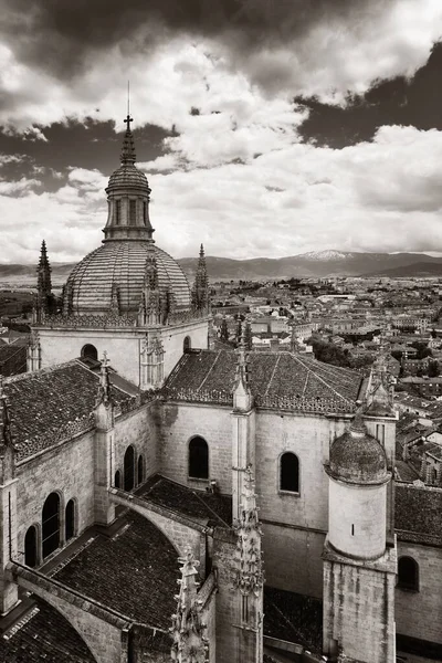 Antike Architektur Der Kathedrale Von Segovia Spanien — Stockfoto