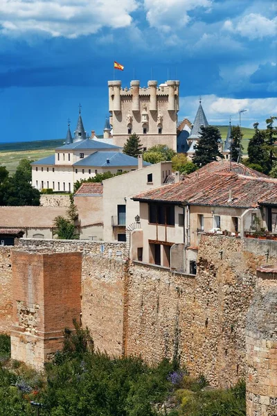 Miasto Segovia Starymi Budynkami Hiszpanii — Zdjęcie stockowe