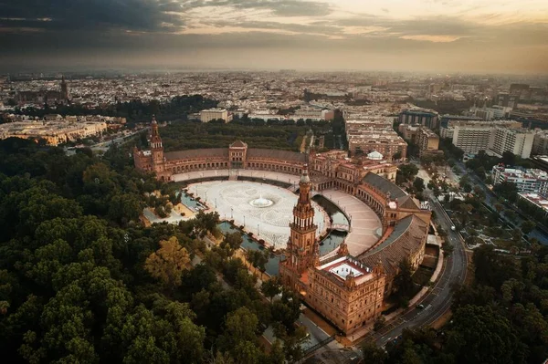 Plaza Espana Espagne Vue Aérienne Séville Espagne — Photo