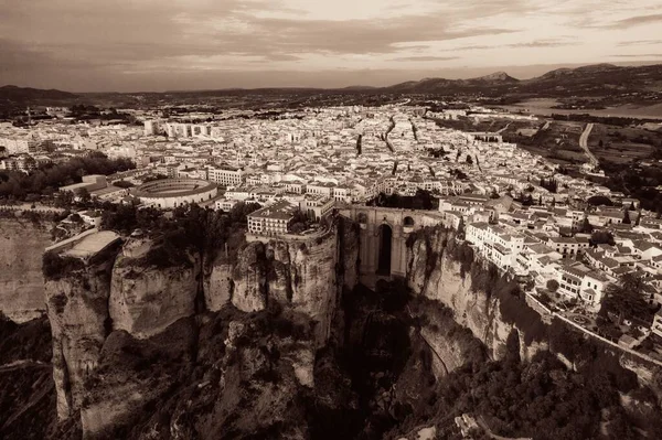 Ronda Εναέρια Άποψη Παλιά Κτίρια Στην Ισπανία — Φωτογραφία Αρχείου