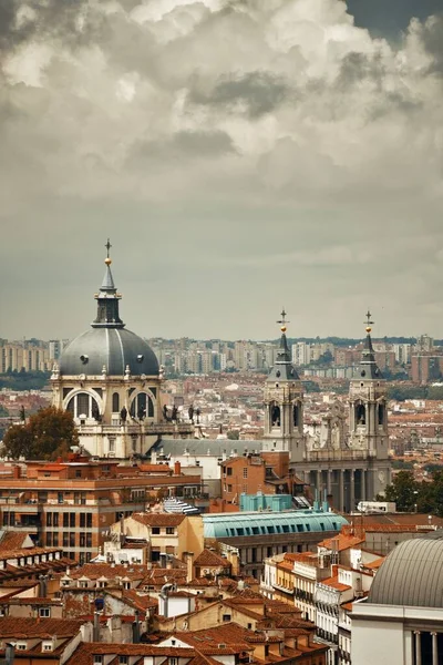 Madrid Střešní Pohled Panorama Města Španělsku — Stock fotografie