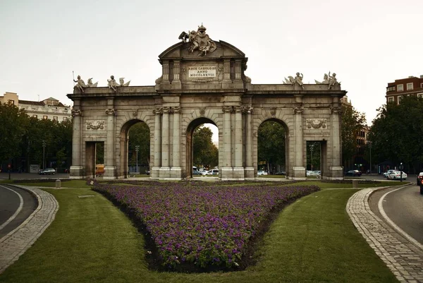 Puerta Alcala Alcala Gate Vue Rapprochée Madrid Espagne — Photo