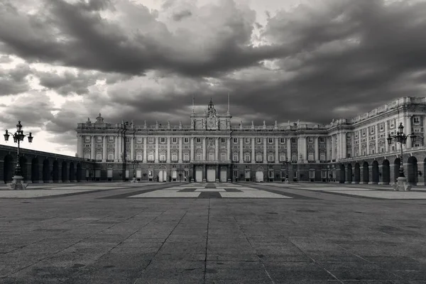 Palacio Real Edificio Histórico Vista Primer Plano Madrid España —  Fotos de Stock