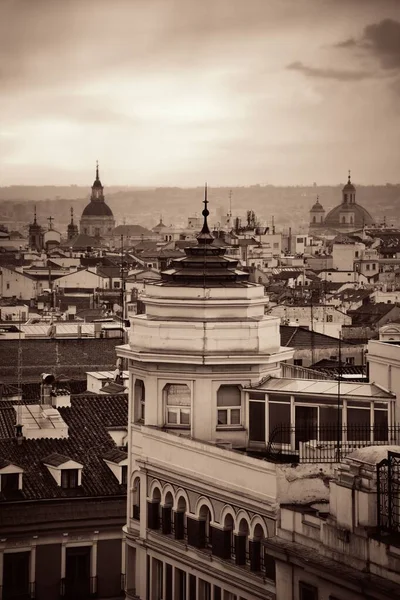 Madrid Střešní Pohled Panorama Města Španělsku — Stock fotografie