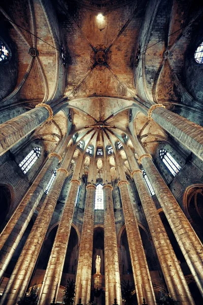 Basílica Santa Maria Del Mar Close Barcelona Espanha — Fotografia de Stock
