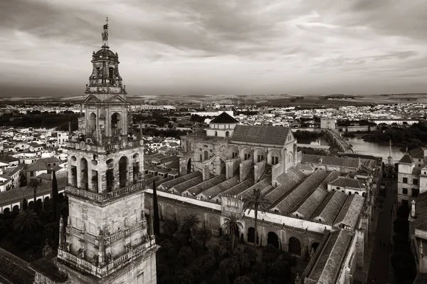 Mosquecathedral Bell Tower Crdoba Aerial View Sunset Night Spain — ストック写真