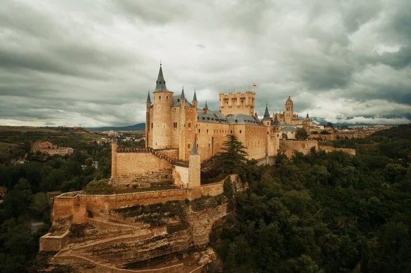 Алькасар Сеговии Знаменитая Достопримечательность Испании — стоковое фото