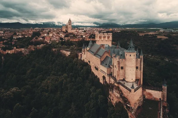 Alcázar Segovia Como Famosa Vista Aérea Referencia España — Foto de Stock