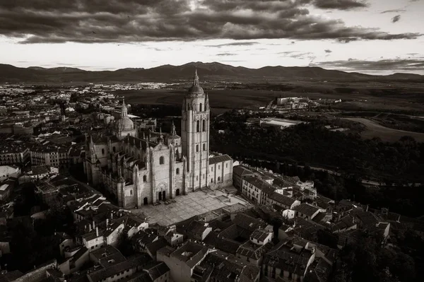 Vista Aerea Della Cattedrale Segovia Spagna — Foto Stock
