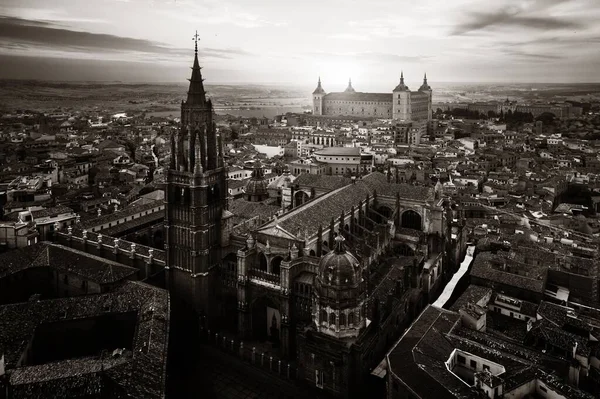 Catedral Primaz Santa Maria Toledo Vista Aérea Espanha — Fotografia de Stock