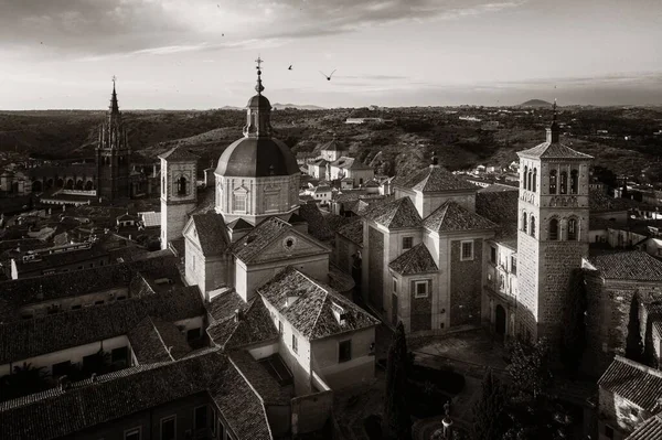 Vista Aérea Del Perfil Urbano Toledo Con Edificios Históricos España —  Fotos de Stock