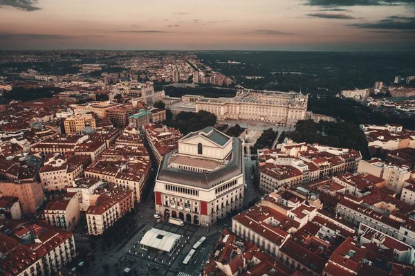 Opera Madrid Aerial View Historical Buildings Spain — Stock Photo, Image