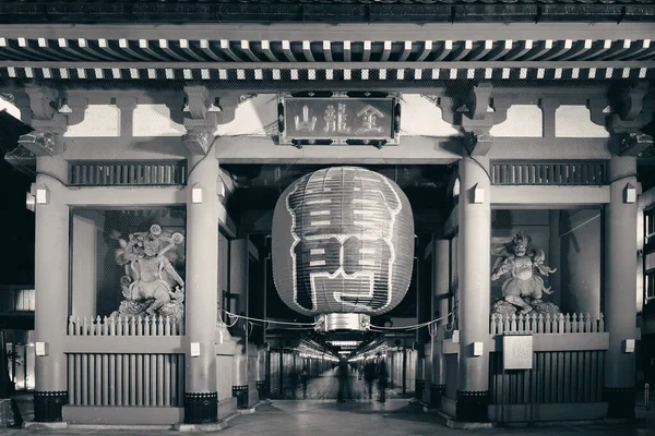 Portal Templo Sensoji Tóquio Japão Noite — Fotografia de Stock