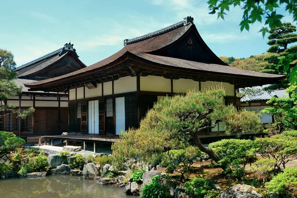 Ginkaku Tempel Met Historisch Gebouw Kyoto Japan — Stockfoto