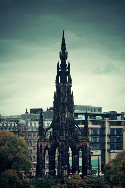 Scott Monument Und Edinburgh Stadtansicht Großbritannien — Stockfoto