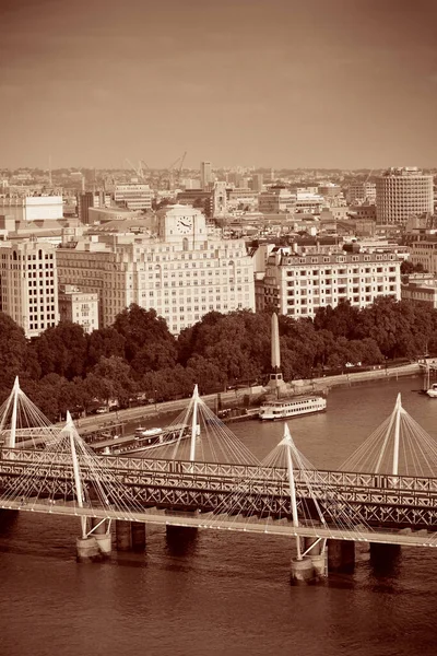 Panorama Vista Para Telhado Londres Com Arquiteturas Urbanas — Fotografia de Stock