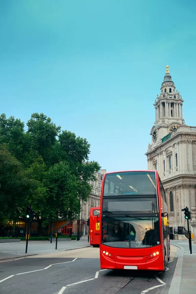 Autobus Due Piani Edifici Storici London Street — Foto Stock
