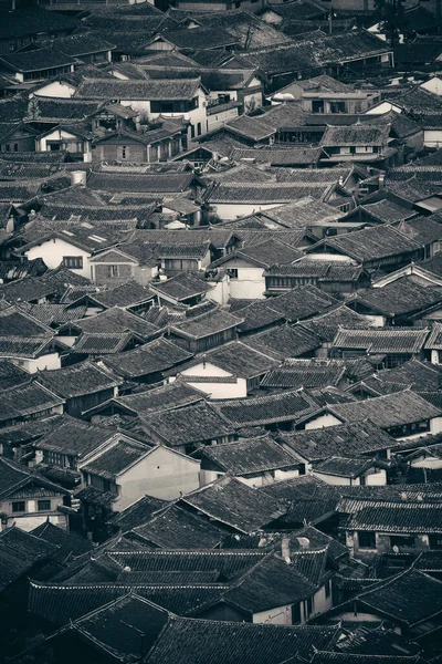 Lijiang Old Town Byggnad Tak Abstrakt Backgroud — Stockfoto