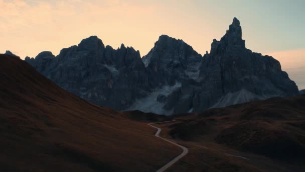 Pintoresco Paisaje Del Valle Alpino Dolomitas Italia — Vídeos de Stock