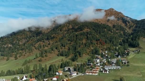 Picturesque Landscape Village Alpine Valley Dolomites Italy — стокове відео