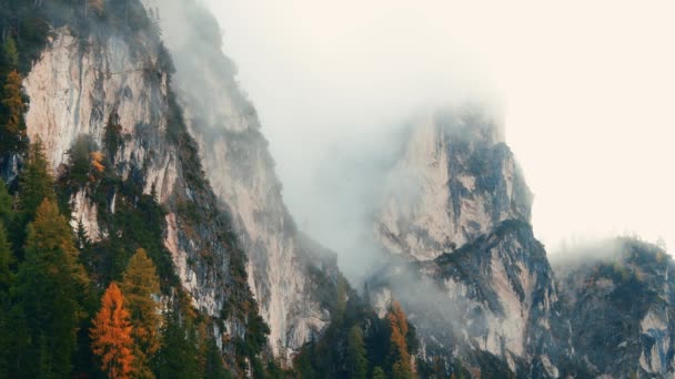 Pittoreska Alpina Landskap Dolomiter Italien Tidsfrist — Stockvideo