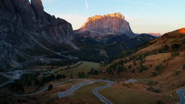 Pittoreska Landskap Alpin Dal Dolomiter Italien — Stockvideo