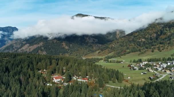 Malerische Landschaft Des Dorfes Alpental Dolomiten Italien — Stockvideo