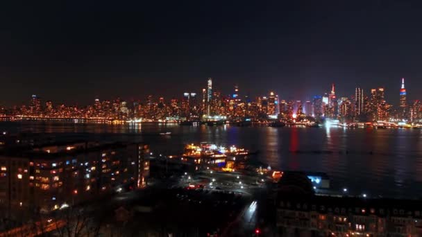 纽约市市中心的天际线 — 图库视频影像