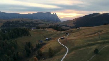 picturesque alp peyzajı, Dolomitler, İtalya 