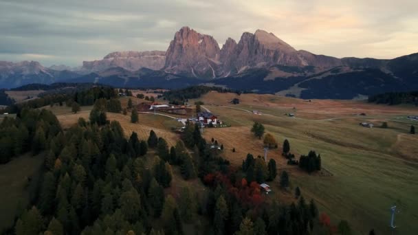 Malerische Alpine Landschaft Dolomiten Italien — Stockvideo