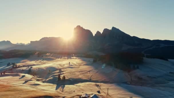 Pittoreska Alpina Landskap Dolomiter Italien — Stockvideo