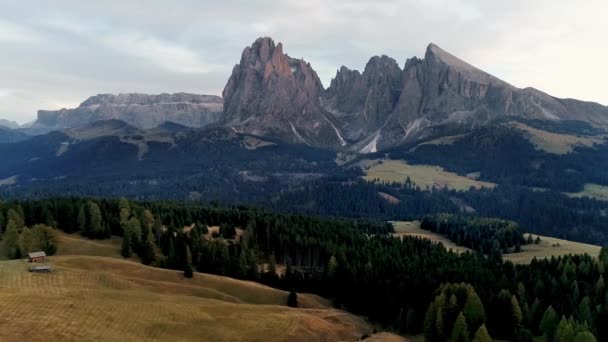 Pittoreska Alpina Landskap Dolomiter Italien — Stockvideo